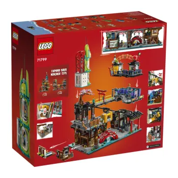 Back of LEGO NINJAGO City Markets set box