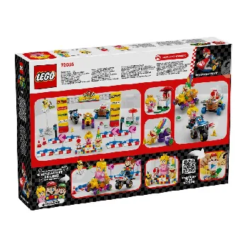 Back of LEGO Baby Peach & Grand Prix Set set box