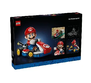 Back of LEGO Mario Kart - Mario & Standard Kart set box