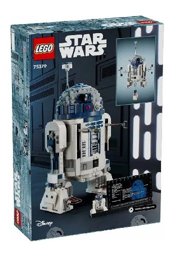 Back of LEGO Buildable R2-D2 set box