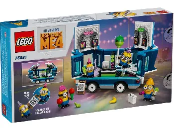 Back of LEGO Minions' Music Party Bus set box