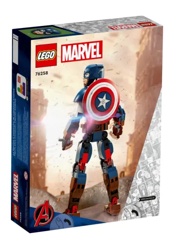 Back of LEGO Captain America Construction set box