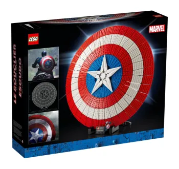 Back of LEGO Captain America's Shield set box