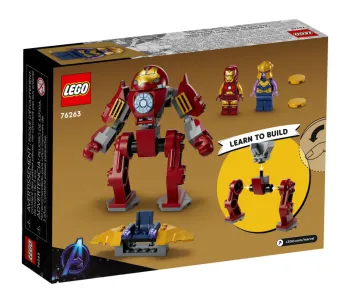 Back of LEGO Iron Man Hulkbuster vs. Thanos set box