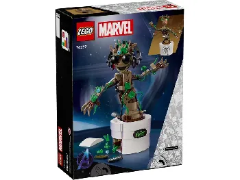 Back of LEGO Dancing Groot set box