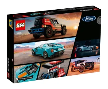 Back of LEGO Ford GT Heritage Edition and Bronco R set box