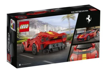 Back of LEGO Ferrari 812 Competizione set box