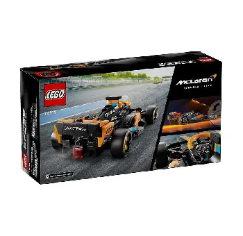 Back of LEGO 2023 McLaren Formula 1 Car set box