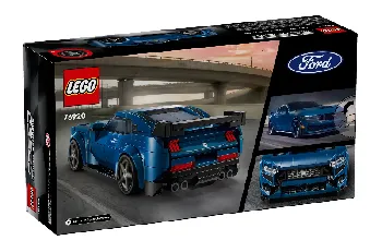 Back of LEGO Ford Mustang Dark Horse set box