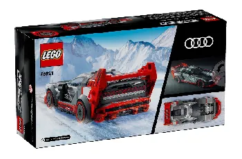 Back of LEGO Audi S1 e-tron quattro set box