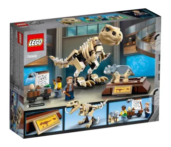 Back of LEGO T. rex Dinosaur Fossil Exhibition set box