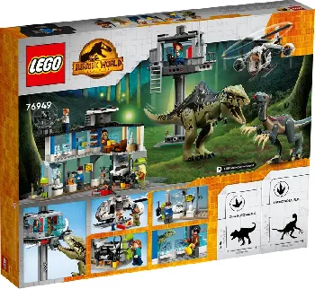 Back of LEGO Giganotosaurus & Therizinosaurus Attack set box