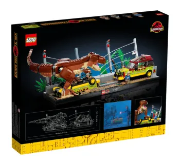 Back of LEGO T. rex Breakout set box