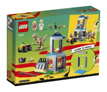 Back of LEGO Velociraptor Escape set box