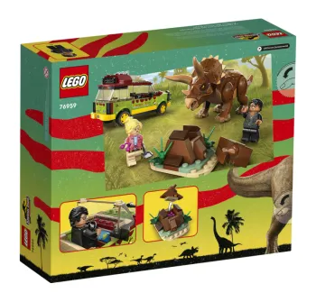 Back of LEGO Triceratops Research set box