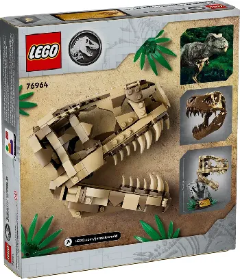 Back of LEGO Dinosaur Fossils: T. rex Skull set box