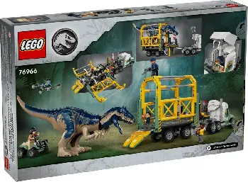 Back of LEGO Dinosaur Missions: Allosaurus Transport Truck set box