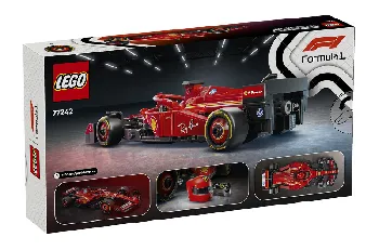 Back of LEGO Ferrari SF-24 F1 Race Car set box