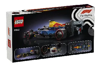 Back of LEGO Oracle Red Bull Racing RB20 F1 Race Car set box