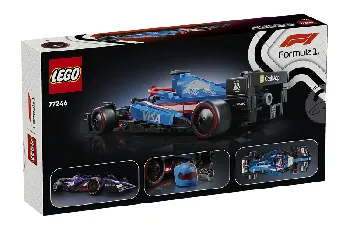 Back of LEGO Visa Cash App VCARB 01 F1 Race Car set box