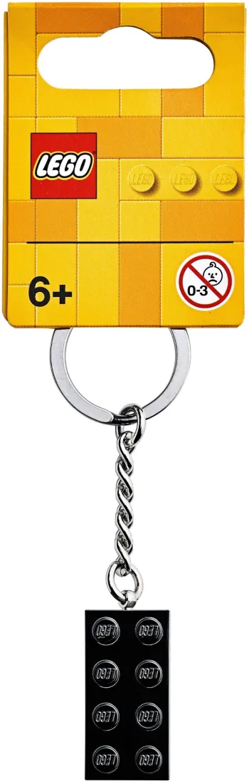 LEGO 2 x 4 Black Metal Key Chain set