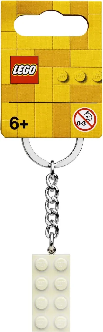 LEGO 2x4 White Metallic Key Chain set