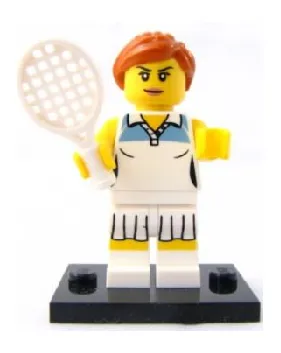 LEGO Tennis Player, Series 3 (Complete Set with Stand and Accessories) set