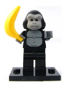 LEGO Gorilla Suit Guy, Series 3 (Complete Set with Stand and Accessories) set