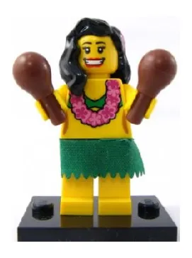 LEGO Hula Dancer, Series 3 (Complete Set with Stand and Accessories) set