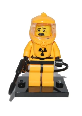 LEGO Hazmat Guy, Series 4 (Complete Set with Stand and Accessories) set