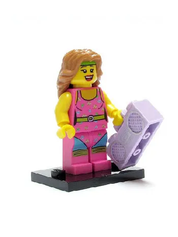 LEGO Fitness Instructor, Series 5 (Complete Set with Stand and Accessories) set