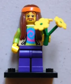 LEGO Hippie, Series 7 (Complete Set with Stand and Accessories) set