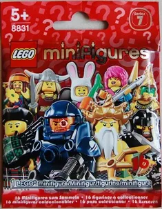 LEGO Bunny Suit Guy, Series 7 (Complete Set with Stand and Accessories) set