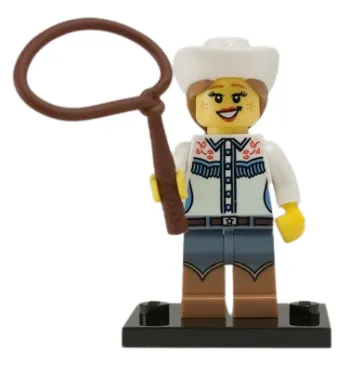 LEGO Cowgirl, Series 8 (Complete Set with Stand and Accessories) set
