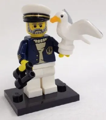 LEGO Sea Captain, Series 10 (Complete Set with Stand and Accessories) set