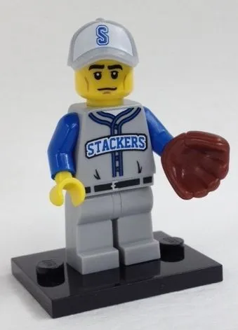 LEGO Baseball Fielder, Series 10 (Complete Set with Stand and Accessories) set
