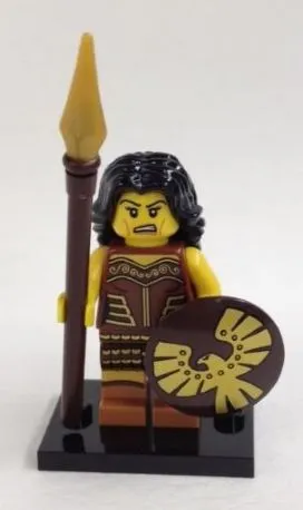 LEGO Warrior Woman, Series 10 (Complete Set with Stand and Accessories) set