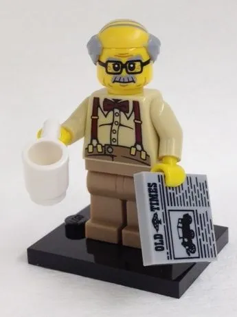 LEGO Grandpa, Series 10 (Complete Set with Stand and Accessories) set