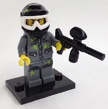 LEGO Paintball Player, Series 10 (Complete Set with Stand and Accessories) set