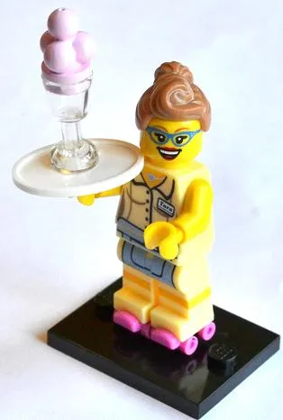 LEGO Diner Waitress, Series 11 (Complete Set with Stand and Accessories) set