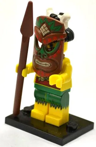 LEGO Island Warrior, Series 11 (Complete Set with Stand and Accessories) set