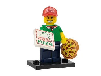 LEGO Pizza Delivery Guy, Series 12 (Complete Set with Stand and Accessories) set