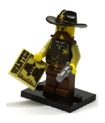 LEGO Sheriff, Series 13 (Complete Set with Stand and Accessories) set box