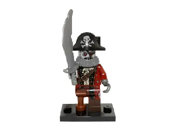 LEGO Zombie Pirate, Series 14 (Complete Set with Stand and Accessories) set