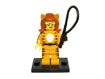 LEGO Tiger Woman, Series 14 (Complete Set with Stand and Accessories) set