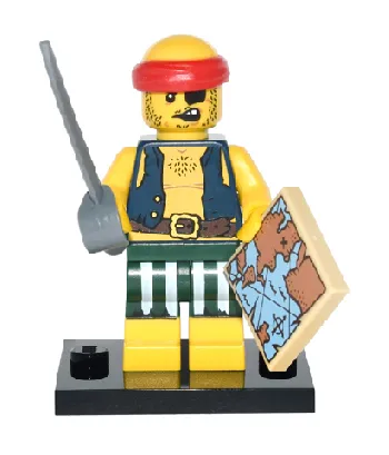 LEGO Scallywag Pirate, Series 16 (Complete Set with Stand and Accessories) set