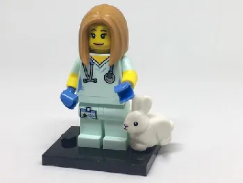 LEGO Veterinarian, Series 17 (Complete Set with Stand and Accessories) set