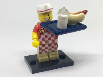 LEGO Hot Dog Vendor, Series 17 (Complete Set with Stand and Accessories) set