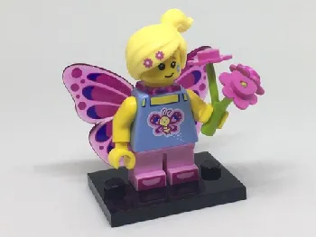 LEGO Butterfly Girl, Series 17 (Complete Set with Stand and Accessories) set