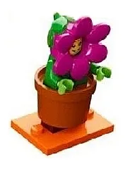 LEGO Flowerpot Girl, Series 18 (Complete Set with Stand and Accessories) set